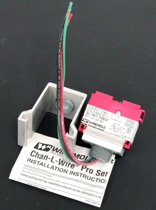 NIB WIREMOLD T480AB75 TAP & FIXTURE HANGER 3/4'' 20A/480V BLACK/RED T600AB75