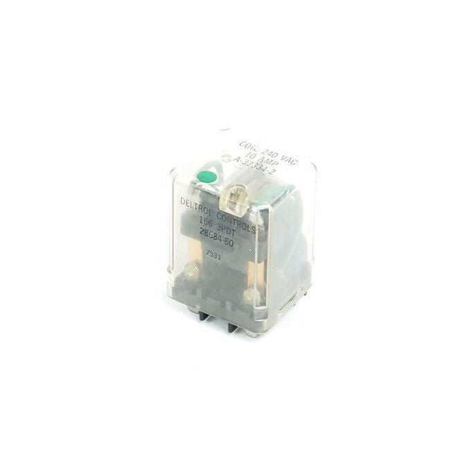 DELTROL CONTROLS 166-3PDT RELAY 28684-60, A-32334-2, 240VAC COIL, 10A, 1663PDT