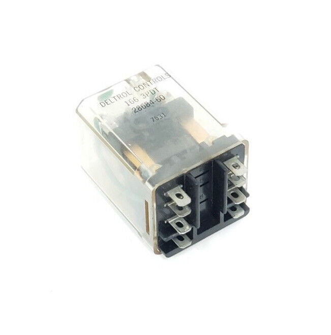 DELTROL CONTROLS 166-3PDT RELAY 28684-60, A-32334-2, 240VAC COIL, 10A, 1663PDT