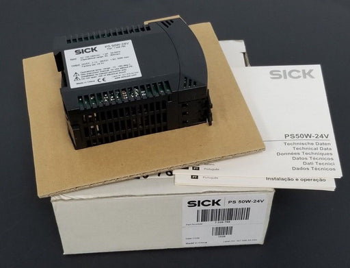 NIB SICK OPTIC PS 50W-24V POWER SUPPLY 7 028 789 100-240VAC 24VDC PS50W24V