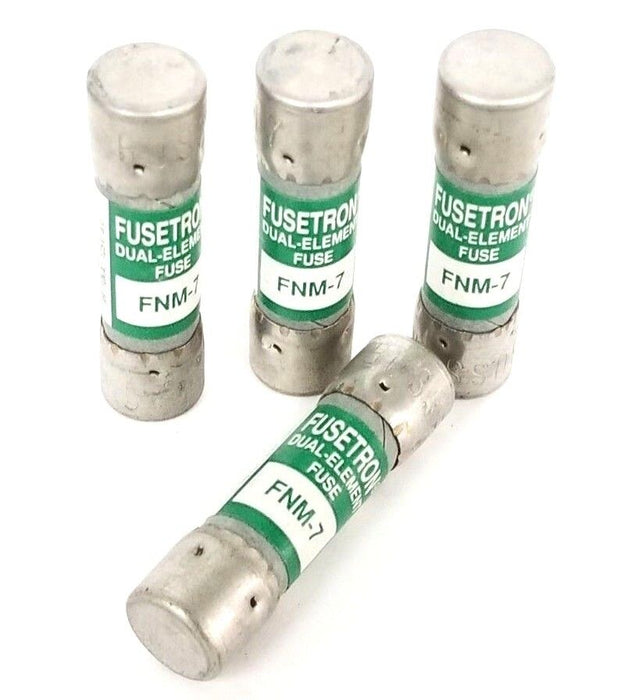 LOT OF 4 NEW BUSSMANN FNM-7 FUSETRON DUAL-ELEMENT FUSES FNM7