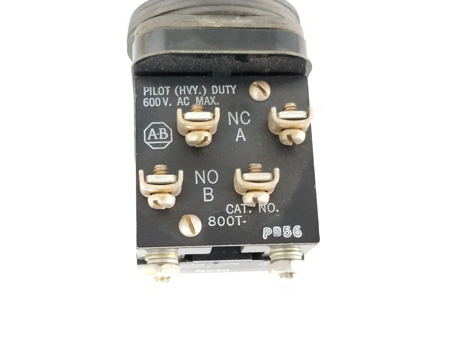 NIB ALLEN BRADLEY 800T-PB56G PUSHBUTTON SER. A 600VAC GREEN X-208241 50/60CY