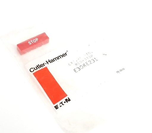 NEW IN BAG CUTLER HAMMER E30KE231 EXT.-E BTN. RED STOP