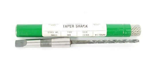 NEW PRECISION 20011 TYPE 209 HIGH SPEED STEEL TWIST DRILL TAPER SHANK, 11/64"