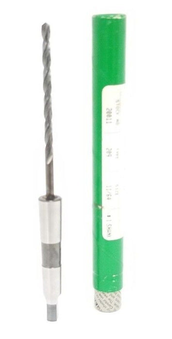 NEW PRECISION 20011 TYPE 209 HIGH SPEED STEEL TWIST DRILL TAPER SHANK, 11/64"