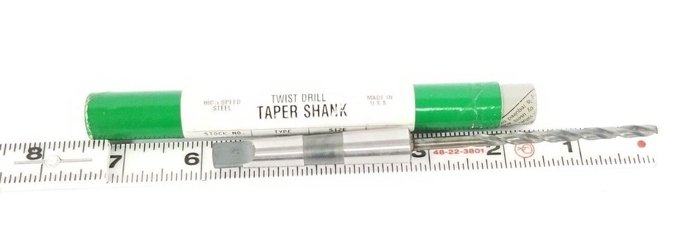 NEW PRECISION 20011 TYPE 209 HIGH SPEED STEEL TWIST DRILL TAPER SHANK, 11/64"
