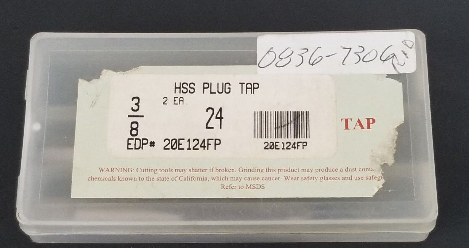 LOT OF 2 NEW DRILLCO 20E124FP 3/8" HSS PLUG TAPS 3/8-24 H3 HS