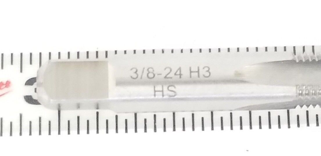 LOT OF 2 NEW DRILLCO 20E124FP 3/8" HSS PLUG TAPS 3/8-24 H3 HS