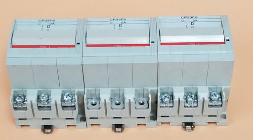 LOT OF 3 FUJI ELECTRIC CP33FS/2 CIRCUIT BREAKERS 3P, 2A, CP33FS2