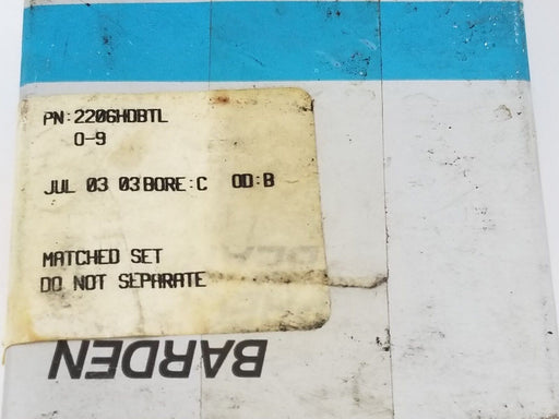 NIB BARDEN 2206HDBTL PRECISION BALL BEARING