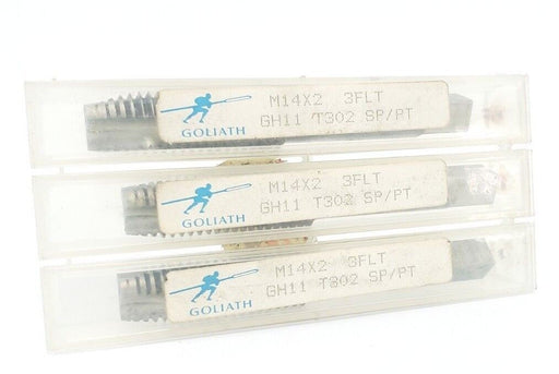 LOT OF 3 NEW GOLIATH M14X2 3FLT GH11 T302 SP/PT HAND TAPS M14X2.0 GH11 HSS T302