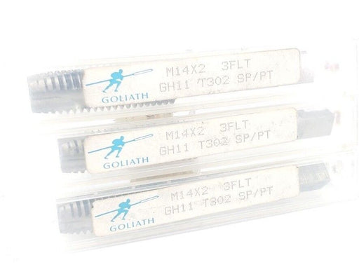 LOT OF 3 NEW GOLIATH M14X2 3FLT GH11 T302 SP/PT HAND TAPS M14X2.0 GH11 HSS T302