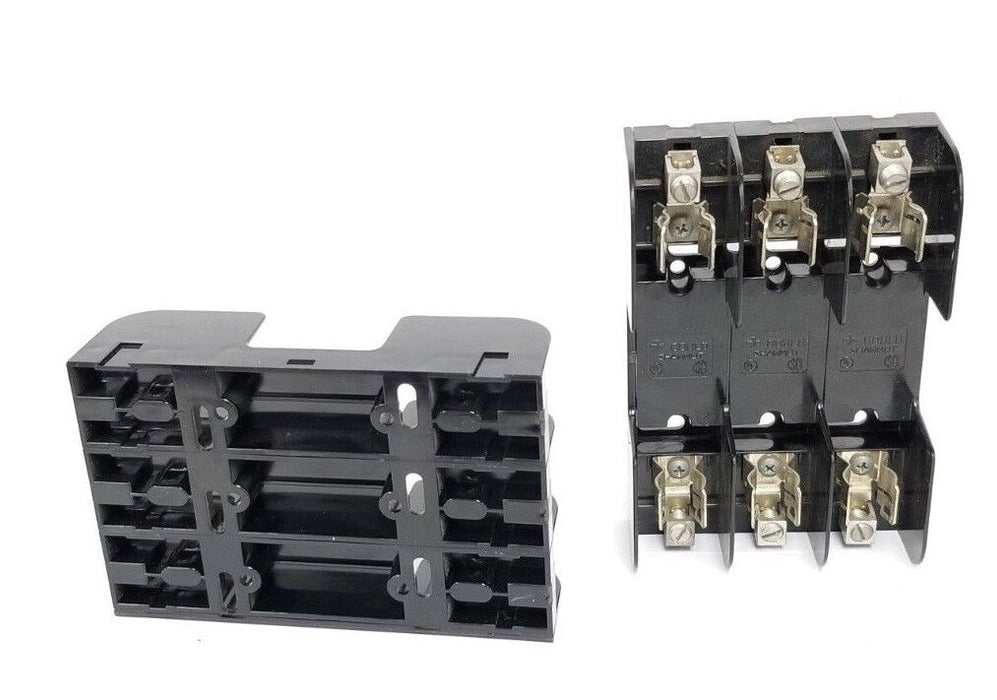 LOT OF 2 GOULD SHAWMUT 60303 FUSE HOLDERS 600V, 30A, 3P