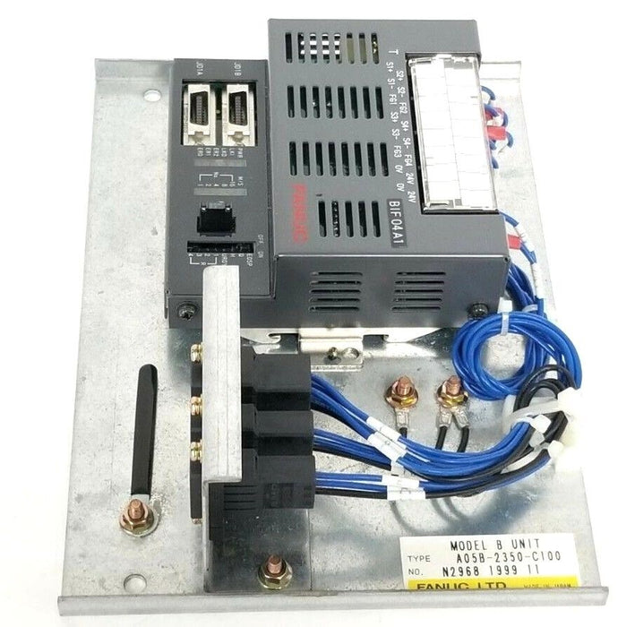 FANUC A05B-2350-C100 MODEL B UNIT W/ A03B-0808-C001 INTERFACE MODULE