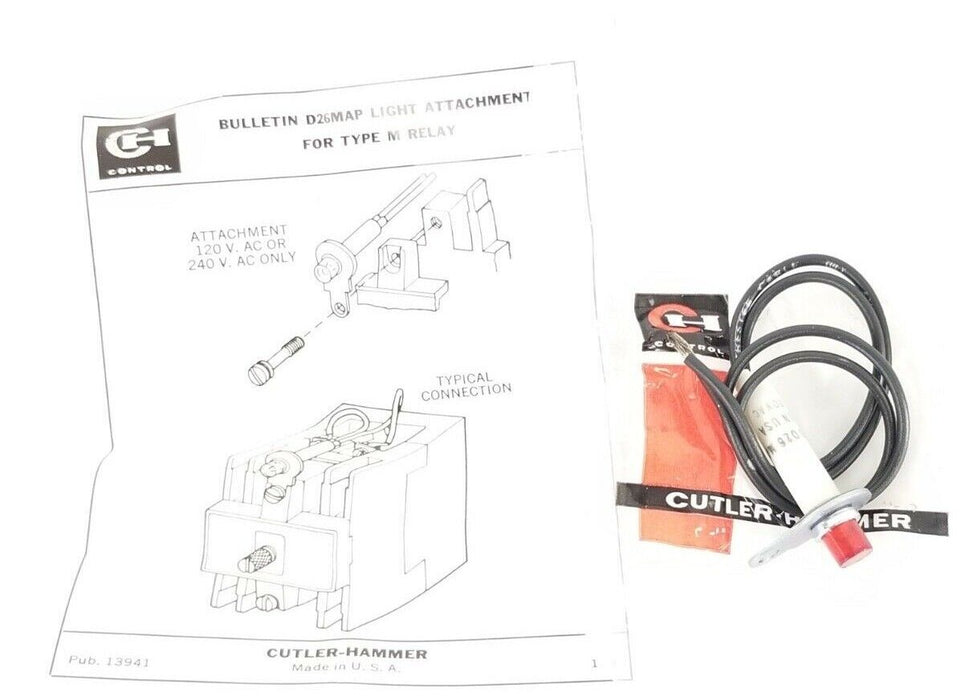 LOT OF 10 NIB CUTLER-HAMMER D26MAP-120 RELAY INDICATING LAMPS, 120VAC, D26MAP120