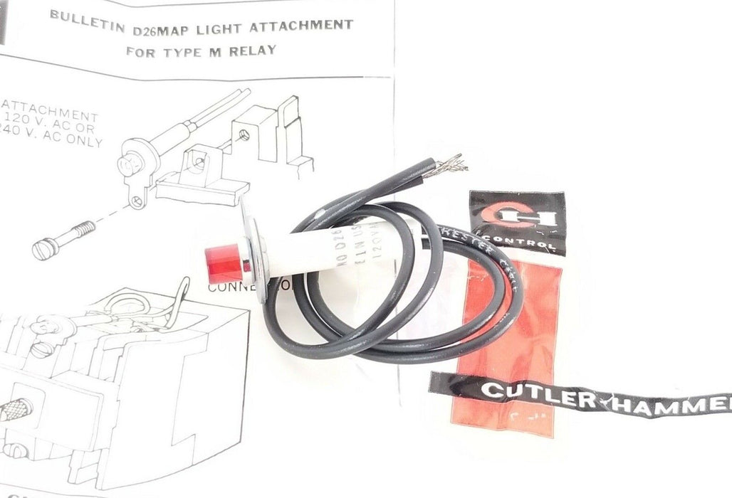LOT OF 10 NIB CUTLER-HAMMER D26MAP-120 RELAY INDICATING LAMPS, 120VAC, D26MAP120