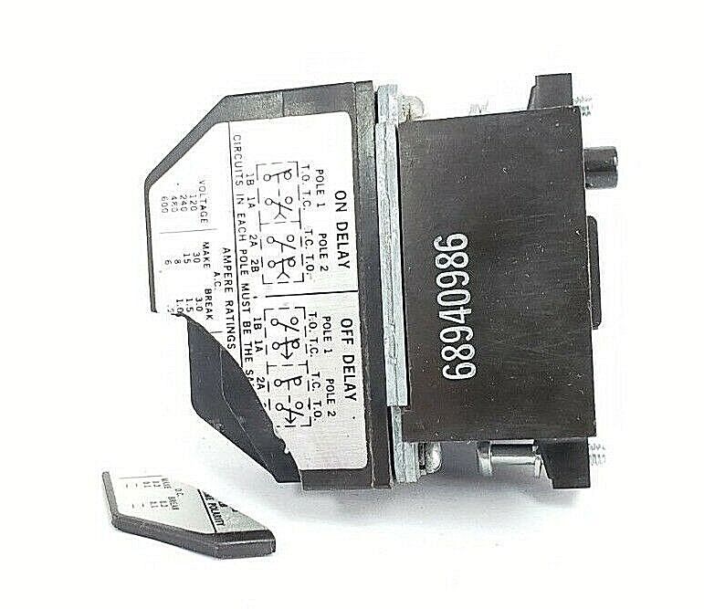 CUTLER HAMMER D26MTE SERIES A2 PNEUMATIC TIMER ATTACHMENT FOR TYPE M RELAY