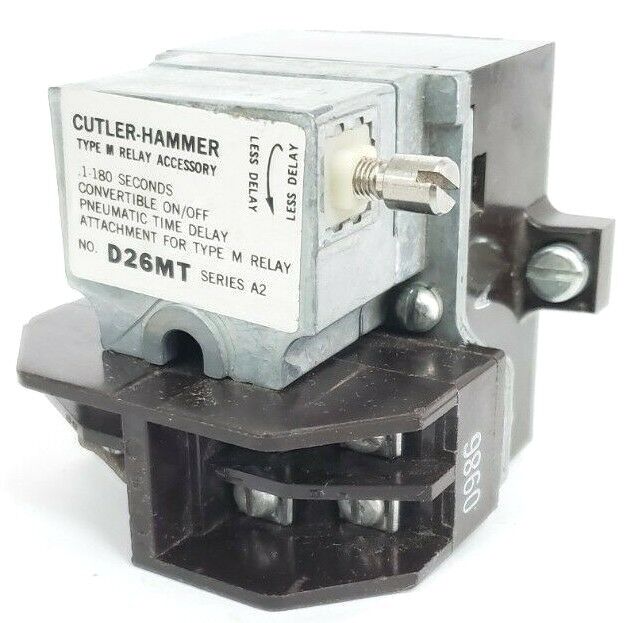 CUTLER HAMMER D26MTE SERIES A2 PNEUMATIC TIMER ATTACHMENT FOR TYPE M RELAY