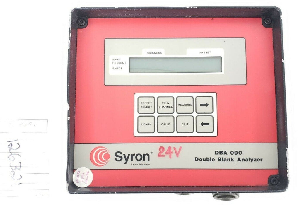 SYRON DBA 090 DOUBLE BLANK ANALYZER DBA090, 24VDC (REPAIRED)