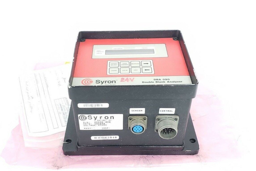 SYRON DBA 090 DOUBLE BLANK ANALYZER DBA090, 24VDC (REPAIRED)