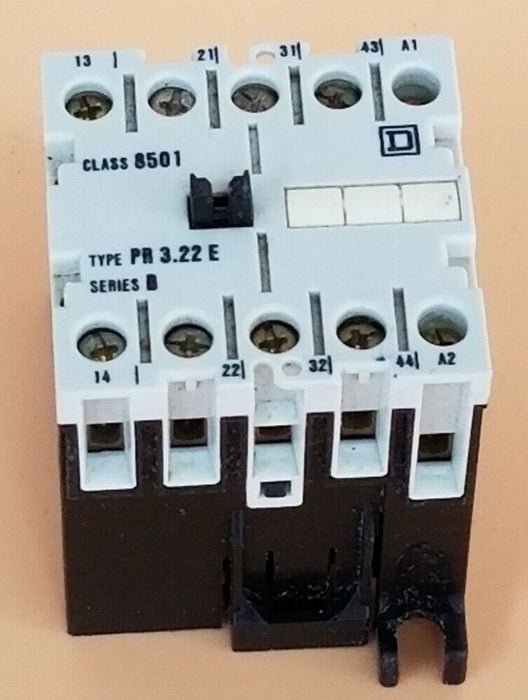 SQUARE D 8501-PR3.22-E RELAY, 4 POLE 300VAC, SER. B, 110/120V 50-60HZ