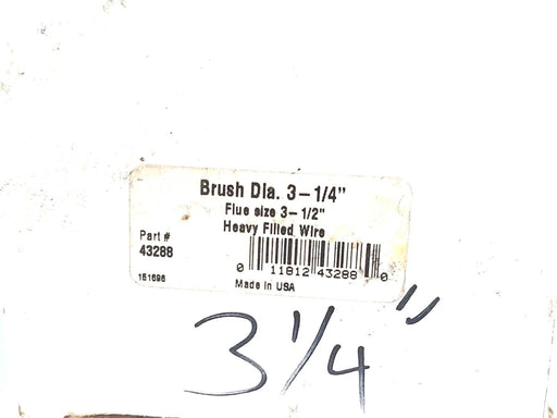 NIB SCHAEFER BRUSH 43288 BRUSH DIA. 3-1/4'' FLUE SIZE 3-1/2'' HEAVY FILLED WIRE