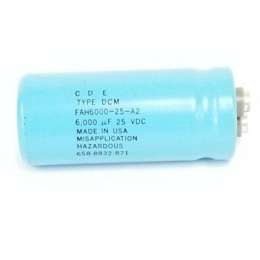 CDE FAH6000-25-A2 TYPE DCM CAPACITOR 6000uf, 25VDC, 658-8832-871, FAH600025A2