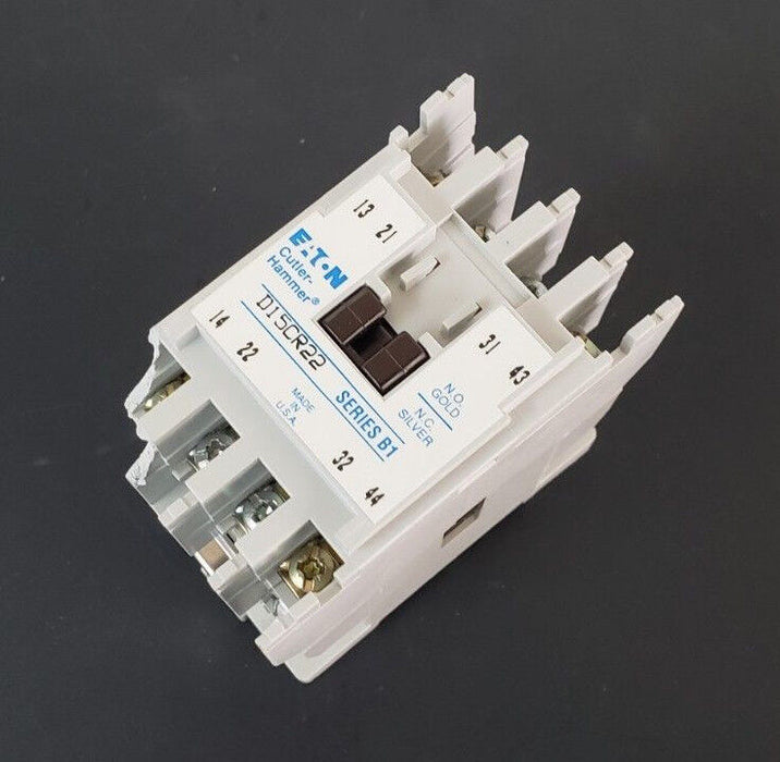 NEW EATON CUTLER-HAMMER D15CR22CB MULTIPOLE RELAY D15CR22 SER. B1 (DAMAGED)