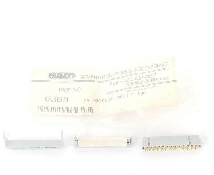 NEW 3M MISCO 0369 WIRE-BOARD CONNECTOR 26-POSITION SOCKET IDC