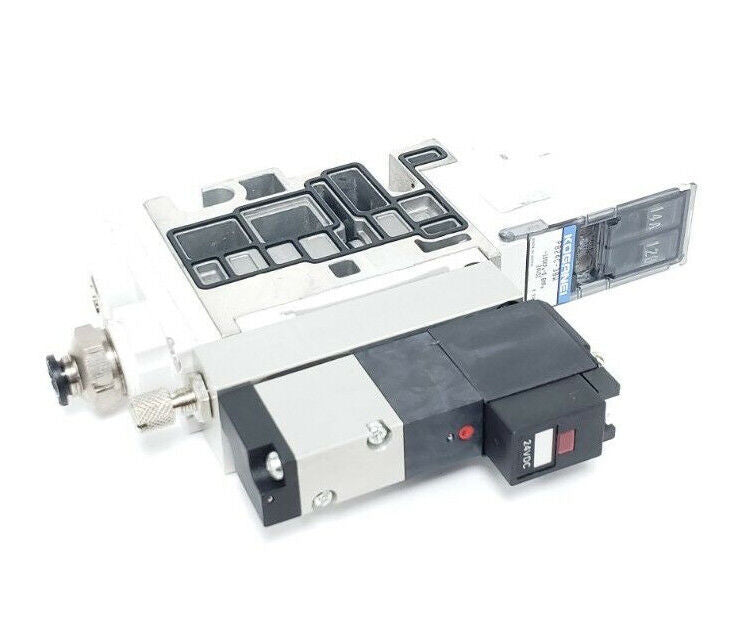 KOGANEI PB24C-38W SOLENOID VALVE W/ A111E1-PSL-1001W COIL, 24VDC