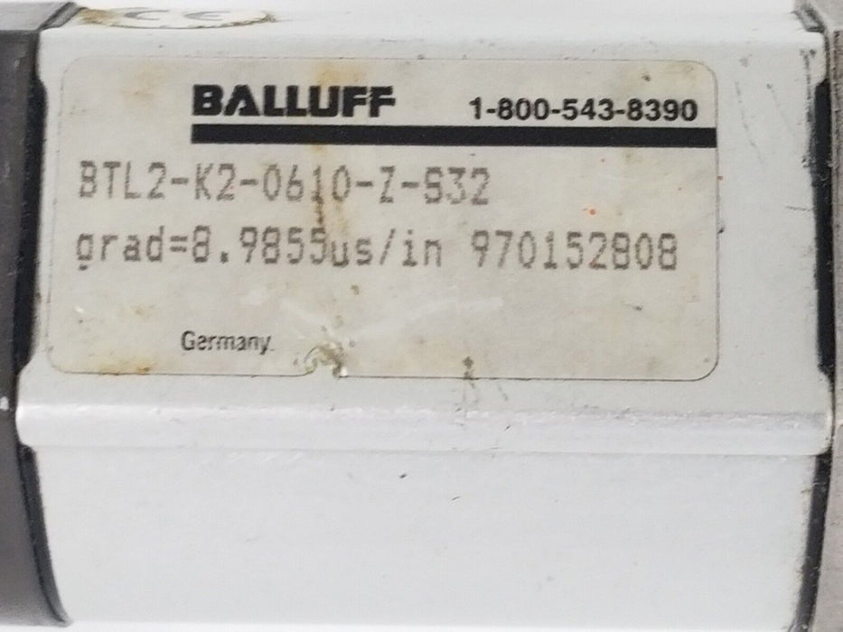 BALLUFF BTL2-K2-0610-Z-S32 POSITION SENSOR GRAD=8.9855us/in 970152808 31-1/2 OAL