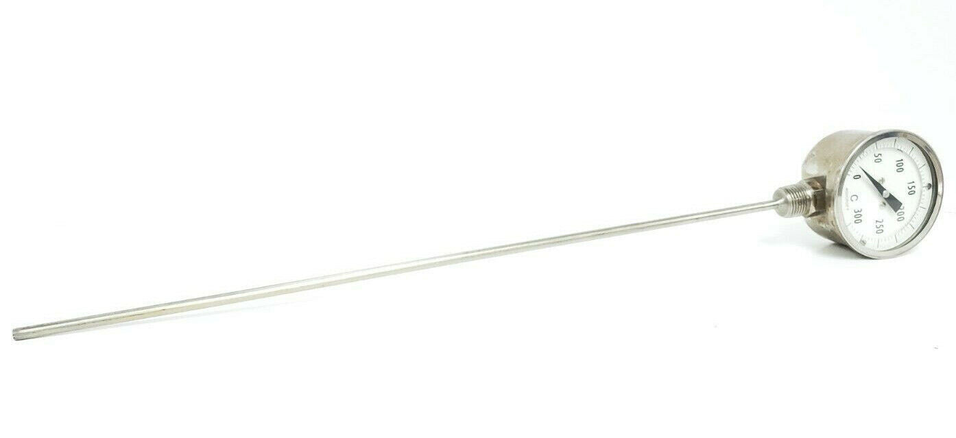 ASHCROFT TEMPERATURE SENSOR / THERMOMETER, 0-300DEG. C., ~43.5CM PROBE LENGTH