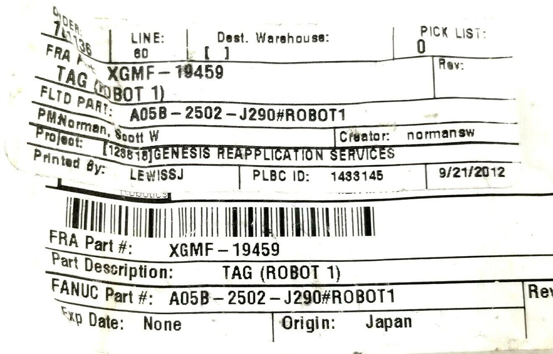 LOT OF 4 NEW GE / SCHNEIDER XGMF-19459 SCREW & NUT SETS A05B-2502-J290