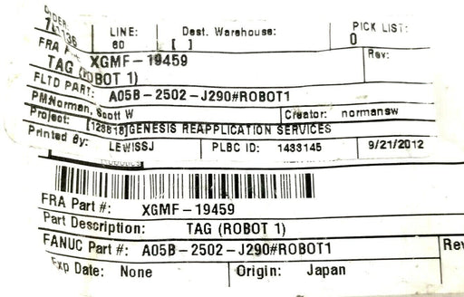 LOT OF 4 NEW GE / SCHNEIDER XGMF-19459 SCREW & NUT SETS A05B-2502-J290
