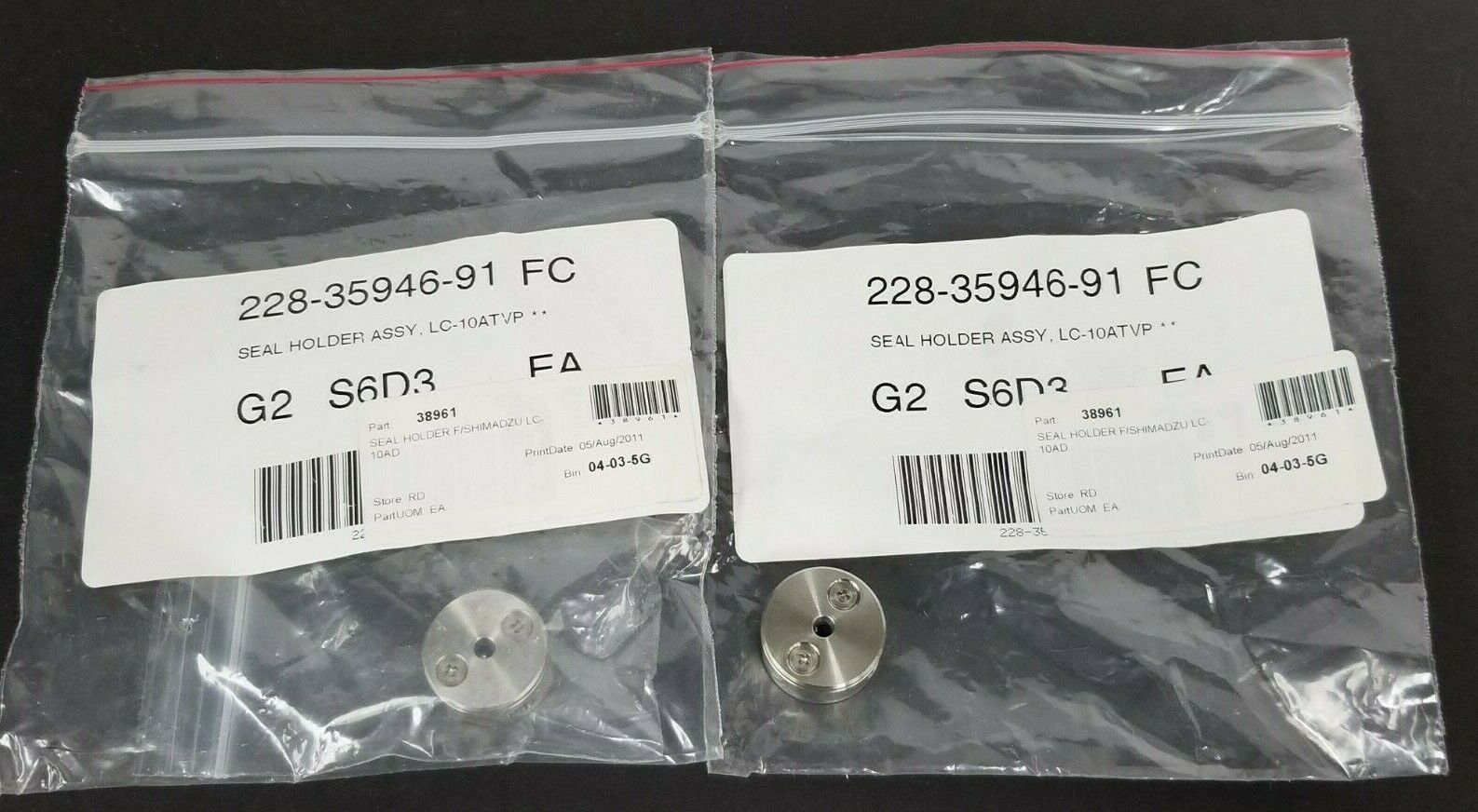 LOT OF 2 NEW SHIMADZU 228-35946-91 SEAL HOLDER ASSY, LC-10ATVP, 2283594691