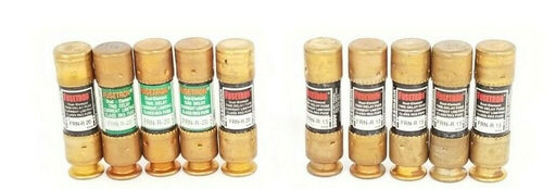 LOT OF 5 BUSSMANN FRN-R-20 & (5) FRN-R-15 FUSETRON FUSES CLASS RK5
