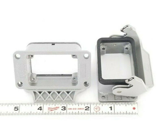 LOT OF 5 HARTING 6B LB 2 PC HAN-EASY LOCK LEVERD & TERMINAL HOUSING