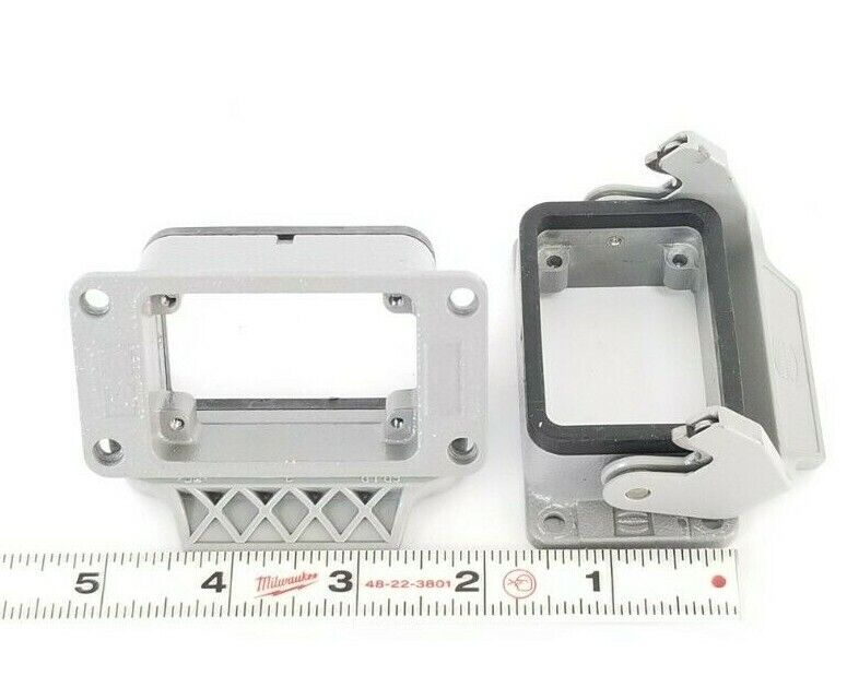 LOT OF 5 HARTING 6B LB 2 PC HAN-EASY LOCK LEVERD & TERMINAL HOUSING