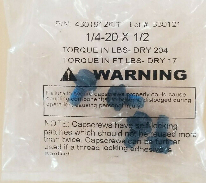 NEW REXNORD 4301912KIT SCREW REPAIR KIT 1/4-20X1/2