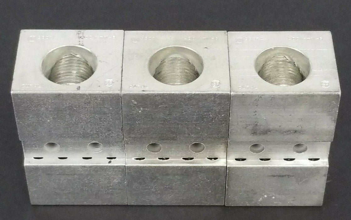 LOT OF 3 ILSCO 98074 LUG CONNECTORS 400KCMIL-6 CU7AL 2-14