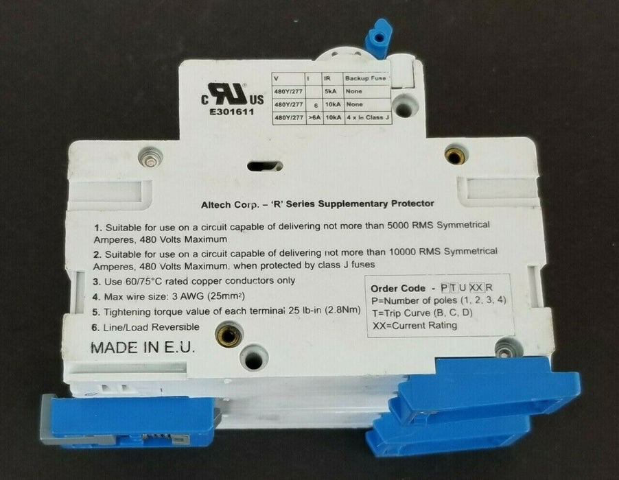 ALTECH CORP. 3D30 CIRCUIT BREAKER 480Y/277VAC 30A 3P E301611