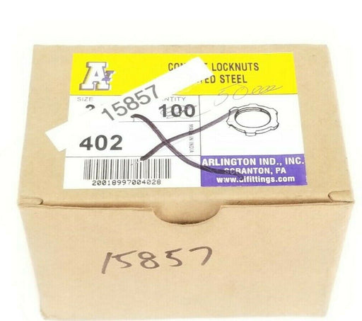 LOT OF 50 NEW ARLINGTON 402 CONDUIT LOCKNUTS PLATED STEEL 3/4'' SIZE