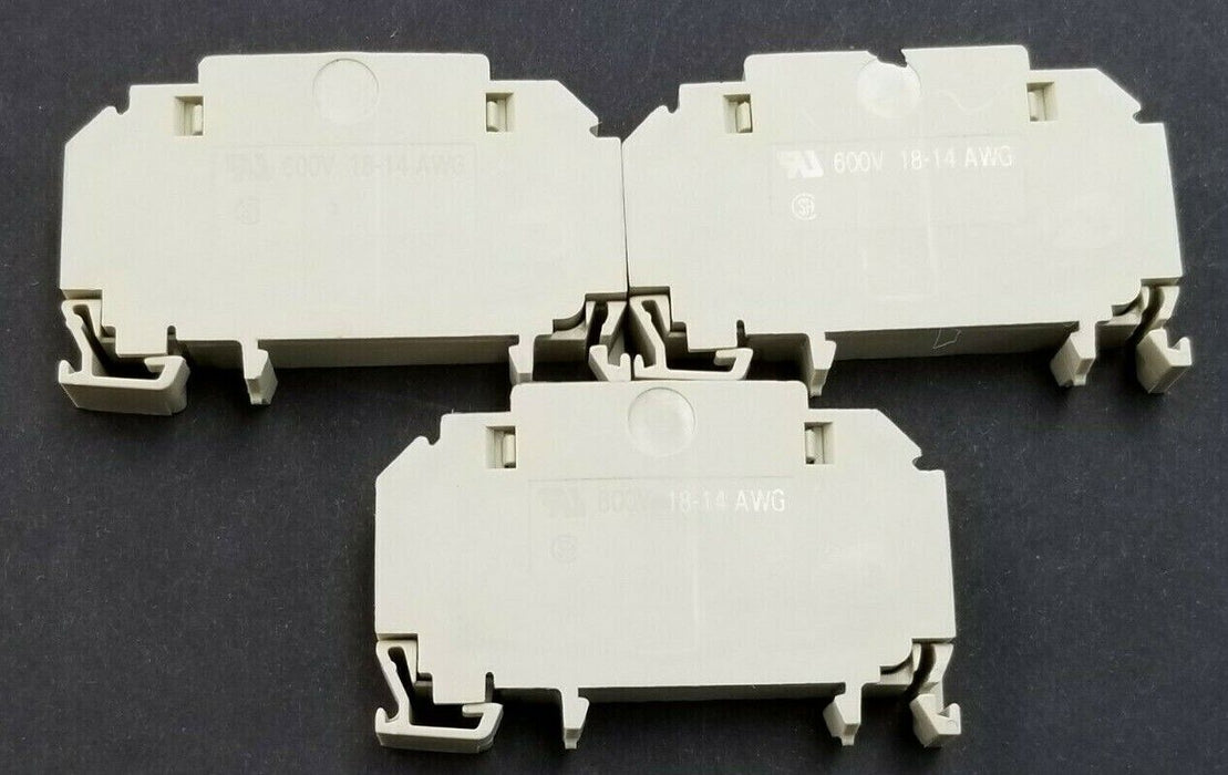 LOT OF 3 SIEMENS 8WA1-011-1SF12 TERMINAL BLOCKS 1.5mm2 6,3A IEC 800V 18-14AWG