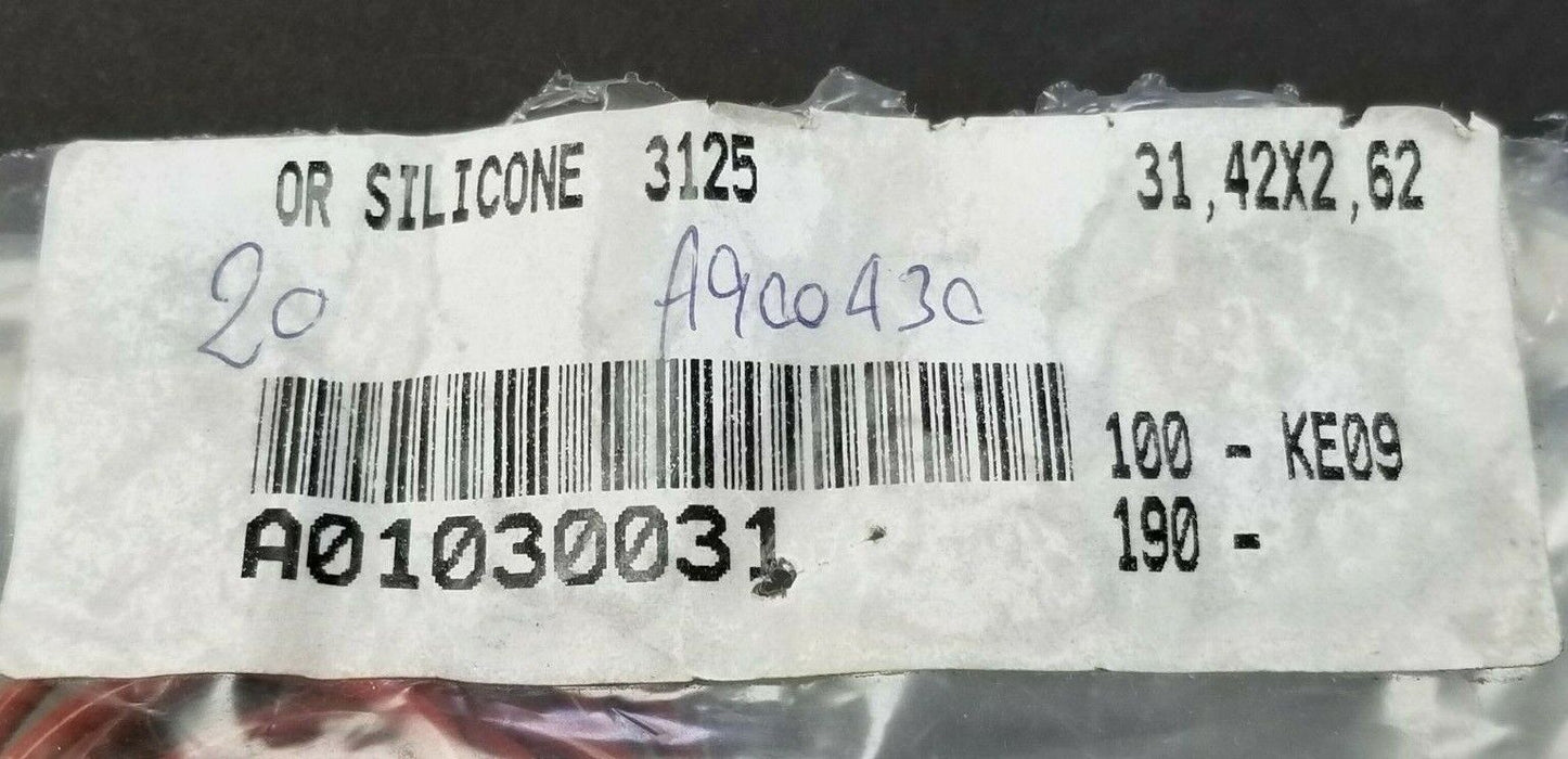 NEW BAG OF 16 GENERIC A01030031 SILICONE O-RINGS 31,42X2,62 3125 100-KE09
