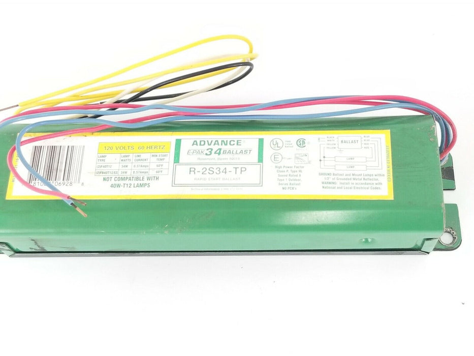 PHILLIPS  ADVANCE BALLAST R-2S34-TP BALLAST ELECTROMAGNETIC 120VAC 60HZ