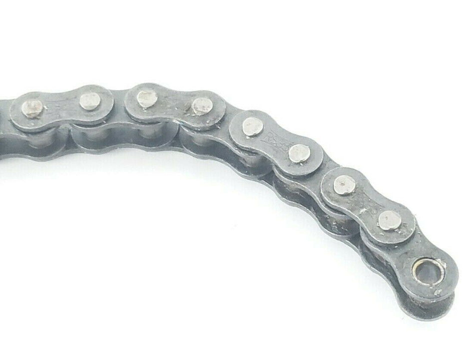 LOT OF 6 TSUBAKI RS35 ROLLER CHAINS, 3/8" PITCH, #35, ASSORTED LENGTHS