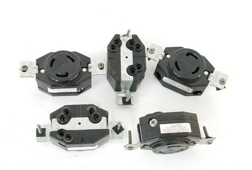 LOT OF 4 LEVITON 30A 125/250V TURN LOCKING RECEPTACLE OUTLETS