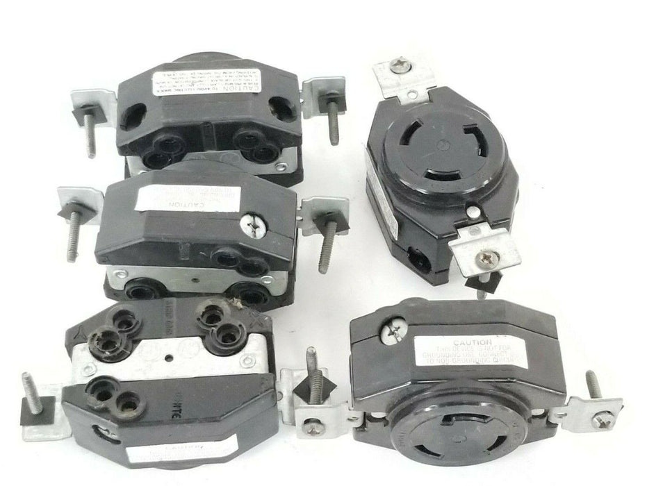 LOT OF 4 LEVITON 30A 125/250V TURN LOCKING RECEPTACLE OUTLETS