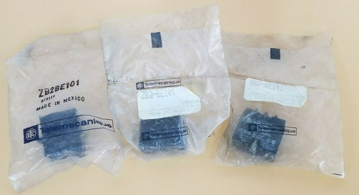LOT OF 3 NEW TELEMECANIQUE ZB2-BE101 CONTACT BLOCKS, ZB2BE101