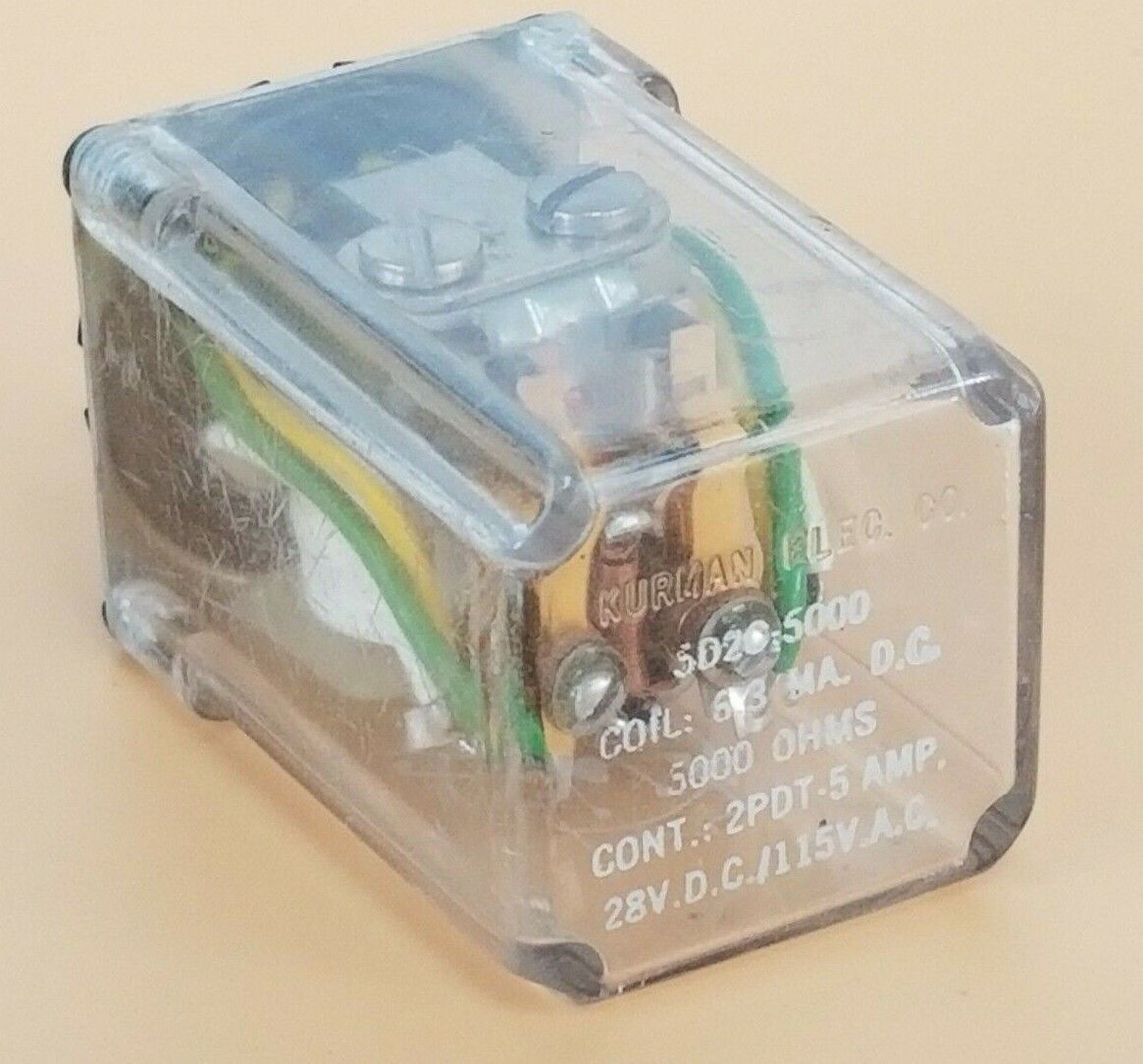 KURMAN 5D2C-5000 RELAY 5000 OHMS 28VDC 115VAC, 5D2C5000